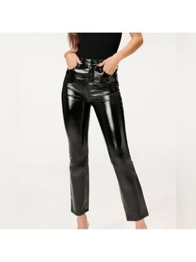 Good American Shiny Black Pants